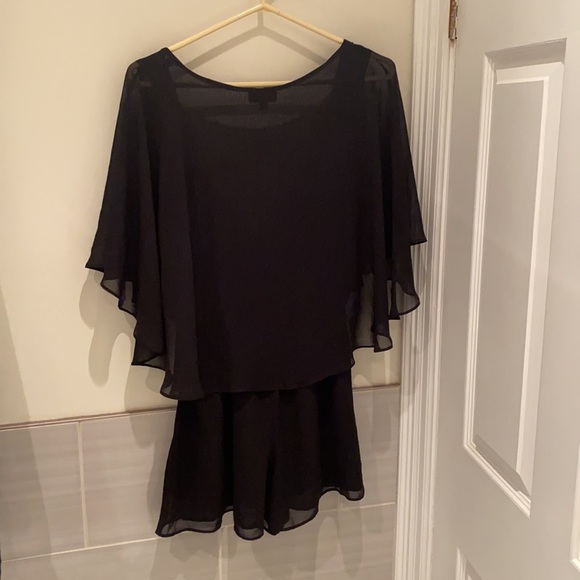 Topshop Cape Back Chiffon Romper - Picture 4 of 4